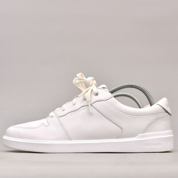 COLE HAAN WOMEN'S 9.5 GRAND CROSSCOURT WHITE LEATHER TENNIS SNEAKERS W26195 - Picture 2 of 11